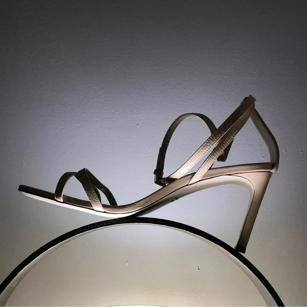 Stuart Weitzman Blush Pink Ankle-Strap Sandals - Picture 3 of 9